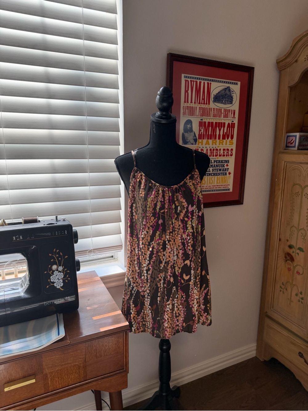CAbi Multicolor Floral Spaghetti Strap Top